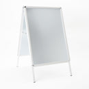 Espositore Pubblicitario Bifacciale a Cavalletto Pieghevole 63,7x101,5x75,5 cm in Alluminio da Esterno Antivento Silver