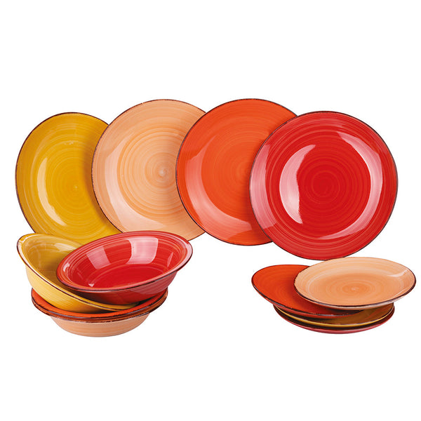 12-teiliges Tafelservice aus Steingut Villa d'Este Home Tivoli Baita Sunset prezzo