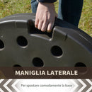 Base per Ombrellone da Giardino Ø100x10,5 cm in HDPE Marrone