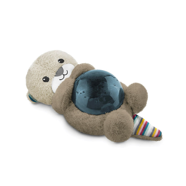 Lontra con Proiettore Oceano e Pesci 25x15x10 cm in Peluche Beige online