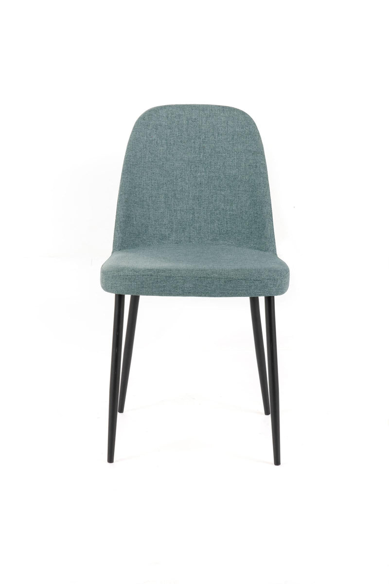 Set 4 Sedie 55x46xH85 cm in Tessuto Tamara Acquamarina