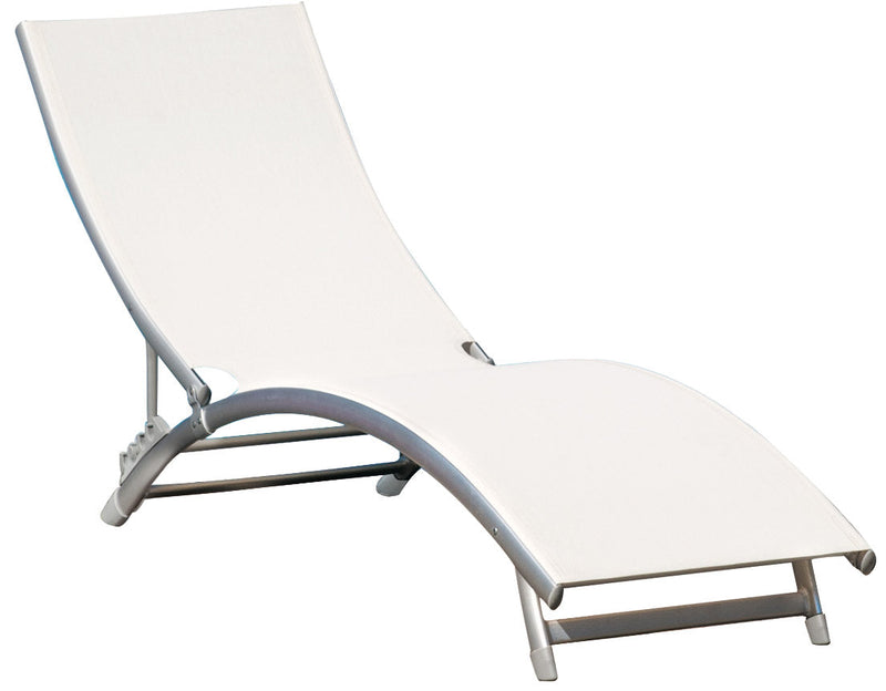 Lettino Prendisole da Giardino in Alluminio Vorghini Onda Ecru