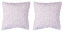 Set 2 Cuscini Decorativi 43x43x6 cm in Poliestere VdE Tivoli 1996 Furry Bianco