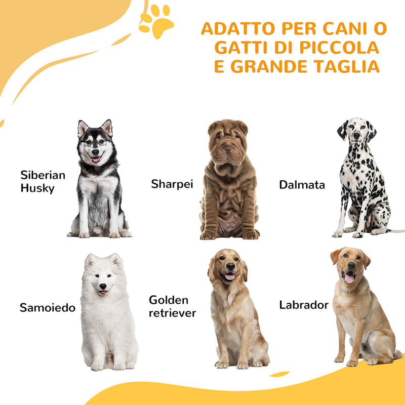 Cancellino per Cani Regolabile con 2 Estensioni 77-105x120 cm in Acciaio e Doppio Blocco Bianco