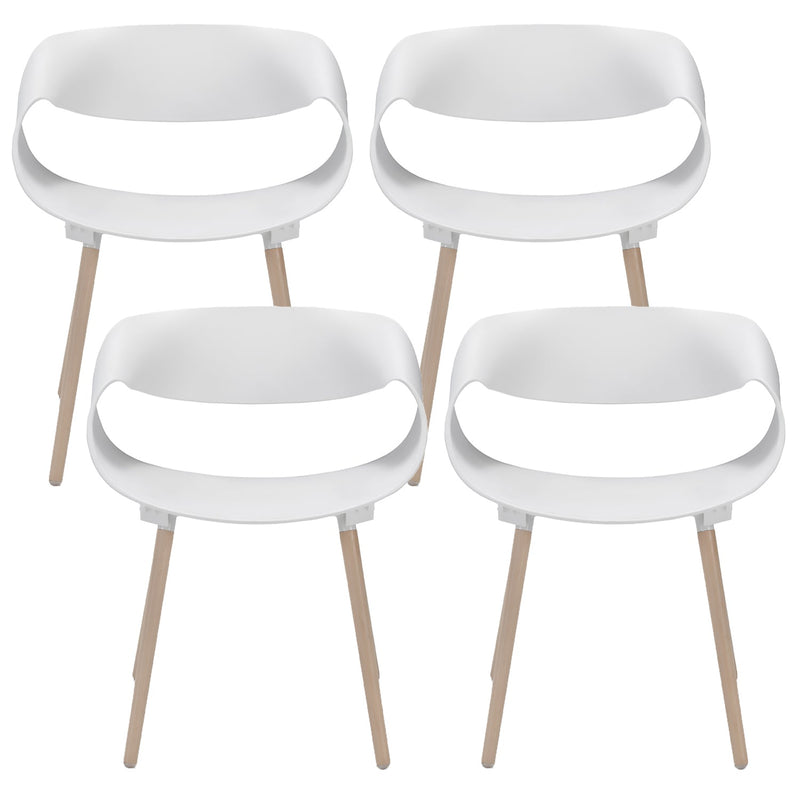 Set 4 Sedie 62x54x74 cm in Polipropilene Diletta Bianco