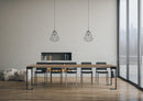 Consolle Allungabile 90-300x40x77 cm in Nobilitato Marrone