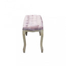 Panca Misty in Velluto Rosa 110x36x47 h cm in Legno Rosa