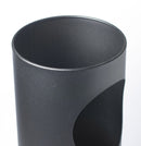 Pattumiera Gettacarte Ø24,3xh66,5 cm con Posacenere In Acciaio Verniciato Nero