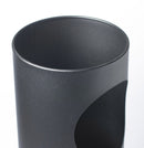 Pattumiera Gettacarte Ø24,3xh66,5 cm con Posacenere In Acciaio Verniciato Grigio