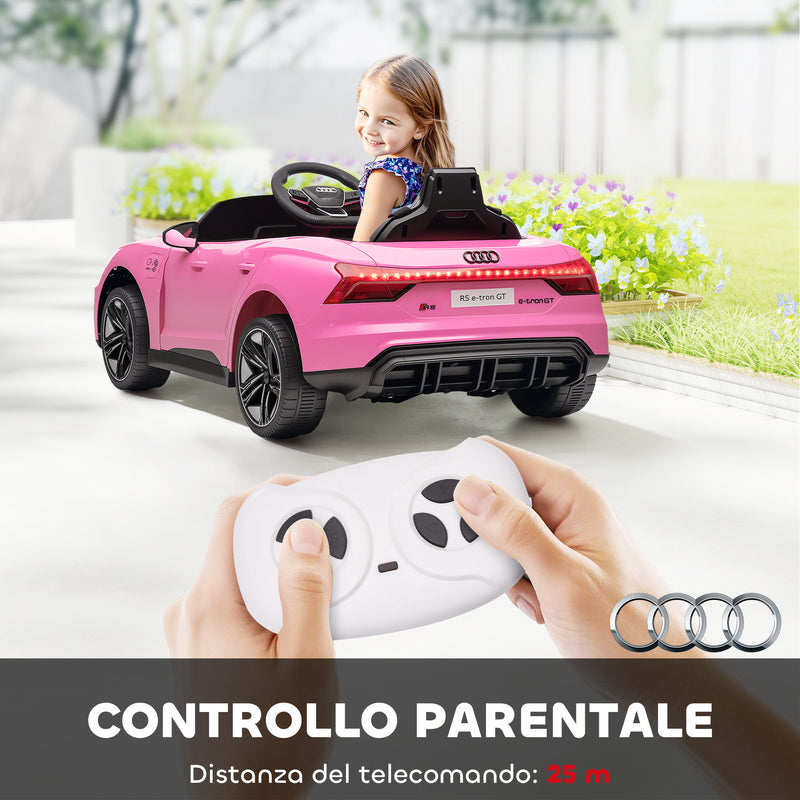 Macchina Elettrica per Bambini Licenza Audi RS 12V con Telecomando Rosa  