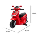 Scooter Elettrico per Bambini 78x39x53 cm Licenza Honda SH125 Small Rosso