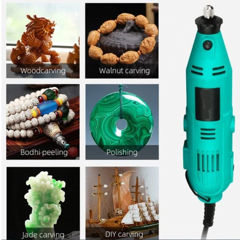 Mini Smerigliatrice Elettrica 130W Fresa Drill in Valigetta Strumento Rotativo 