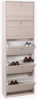 Scarpiera 5 Ante 63x190x29 cm Olmo Chiaro