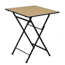 Tavolino da Giardino Pieghevole 60x60xh74 cm in Ferro Nero