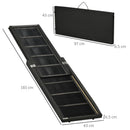 Rampa per Cani per Bagagliaio Auto 43x165x6,5 cm in Legno Nero