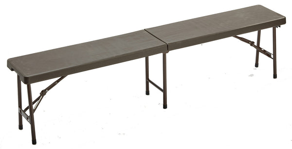 acquista Rechteckige Klappbank 183x30x44 cm aus Ranieri Horeca Nussbaumstahl