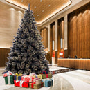 Albero di Natale Luxury 240 cm 1434 Punte Nero e Oro Base a Croce Design Premium