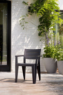 Set 6 Sedie da Giardino Keter Julie 61,5x58,5x79 cm Effetto Legno Grafite 