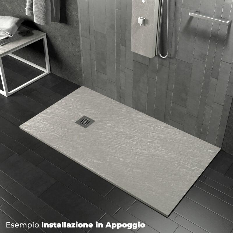 Piatto Doccia in Pietra  Pedrinelli Ardesia Stone Side Cemento Varie Misure