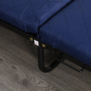 Lettino Singolo Brandina Pieghevole 184x65x26 cm in Acciaio  Blu