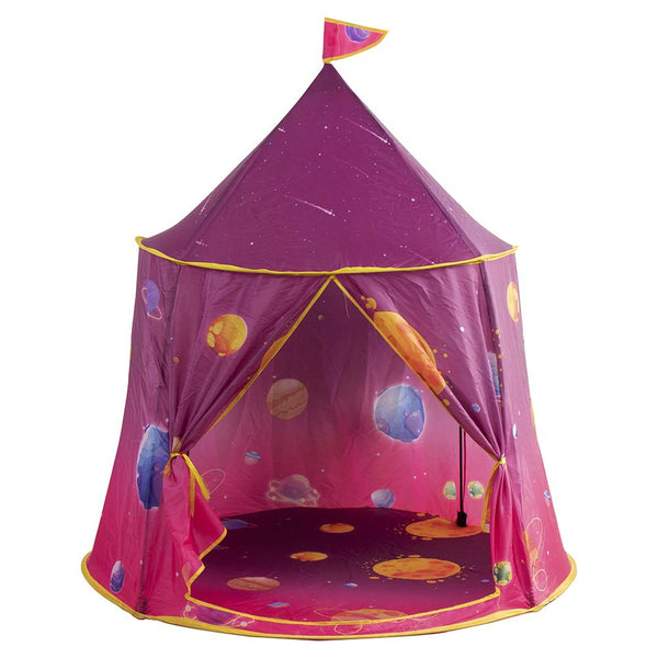 acquista Tenda Casetta Gioco Bambini Capanna Castello Giocattolo in Tessuto 120x116 Rosa