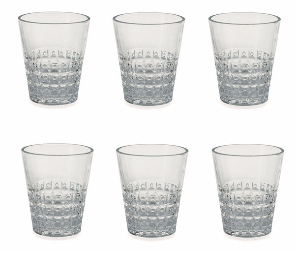 acquista Set 6 Gläser Ø8,3x10 cm in transparentem Villa d'Este Home Tivoli Pixel Glass