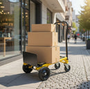 Carrello Portapacchi Pieghevole Piattaforma Multifunzione Porta Pacchi in Acciaio Giallo