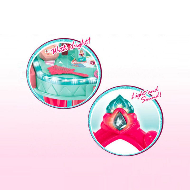 Specchiera Giocattolo per Bambini 78x51x34 cm con Luci Suoni e Accessori  Rosa