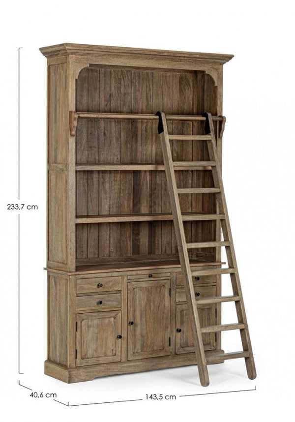 sconto Libreria 3 Ante 4 Cassetti 143,5x40,6x233,7h cm Domitille