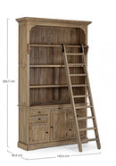 Libreria 3 Ante 4 Cassetti 143,5x40,6x233,7h cm Domitille 