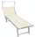 Gartenliege aus Aluminium mit Dach Soriani Riccione Elfenbein