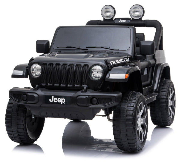 Elektroauto für Kinder 12V 2 Sitze Jeep Wrangler Rubicon Schwarz prezzo