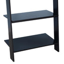 Appendiabiti da Ingresso a 3 Ripiani 4 Ganci in Legno Nero 67x38.5x196 cm 