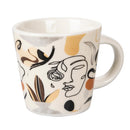 Set 6 Tazzine da Caffè Ø5,8x5,8 cm in Bone China VdE Tivoli 1996 Face to grey