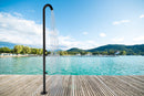Doccia da Giardino 228,9x18x25 cm con Lavapiedi Sined Quartu Nero satinato