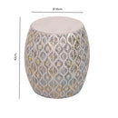 Tavolino Lesha in Metallo in Rosa Chiaro e Oro