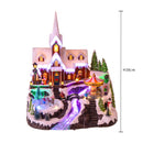 Villaggio Natale musica luci e movimento 38 cm in Resina