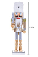 Set 2 Schiaccianoci di Natale in Legno H30 cm Oro/Silver