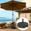 Base per Ombrellone Ø55x30 cm Riempibile con Acqua o Sabbia in HDPE Nero   