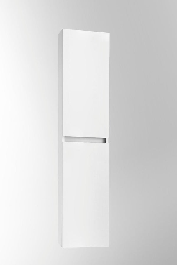 Badsäule 35 x 18 x 160 cm in mattweißem Ibiza-TFT-Holz prezzo