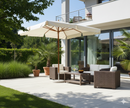 Ombrellone da Giardino 3x2 m Palo Ø48 mm in Legno Vorghini De Lux Ecrù