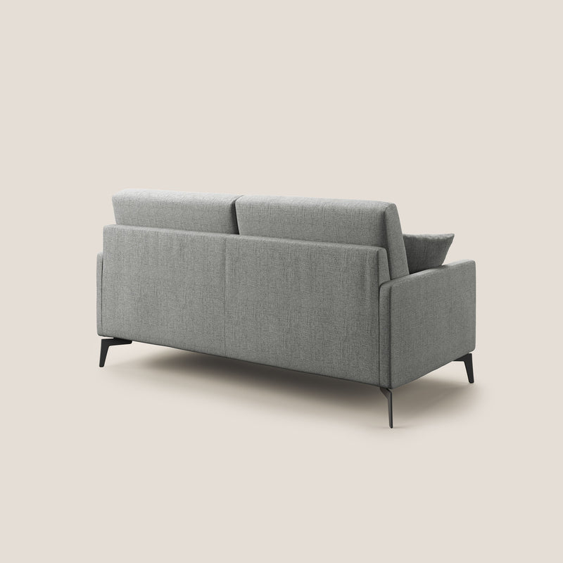 Divano 2 Posti 160x94x90 cm in Tessuto Grigio Chiaro