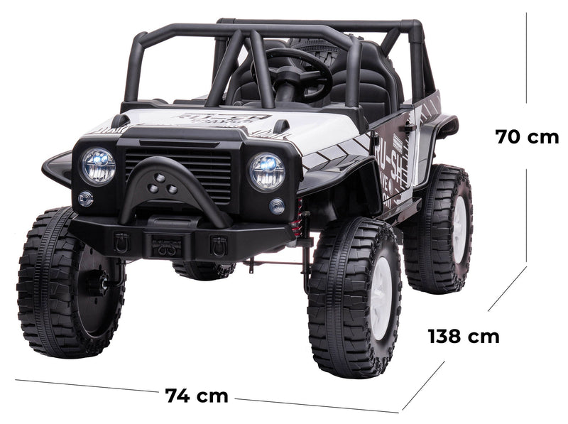 Macchina Elettrica per Bambini 24V 2 Posti Desert Bianco
