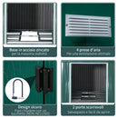 Casetta Box da Giardino in Lamiera 3,4x3,86x2 m Verde