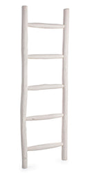 Scala Decorativa 48x6x150 cm in Teak Sahel Bianca