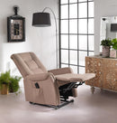 Poltrona Alzapersona Elettrica 1 Motore in Similpelle Tortora