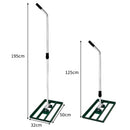 Rastrello Livellante Estensibile 50x32x125-195 cm Livellatrice in Acciaio Verde 