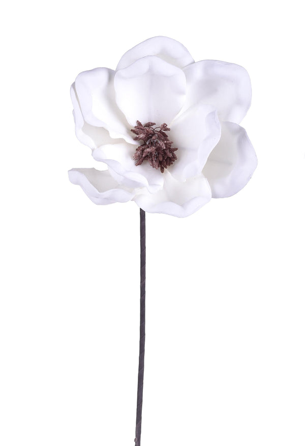 Set 4 künstliche Magnolienblüten Höhe 63 cm Weiß prezzo