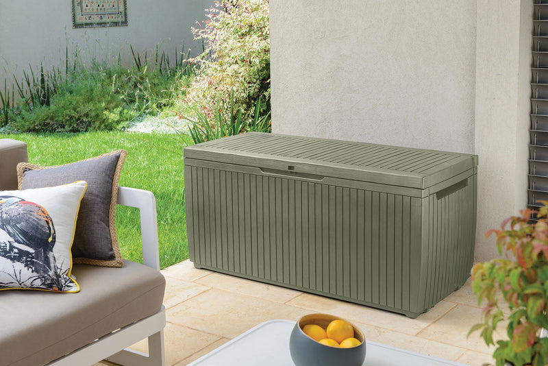 Baule da Esterno Keter Springwood 123x53,5x57 cm in Resina Verde