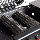Barbecue a Gas Cheffo a 3 Fuochi Accensione Piezoelettrica 130,5x50,5x93 cm Potenza 8,5 kW in Acciaio Nero      